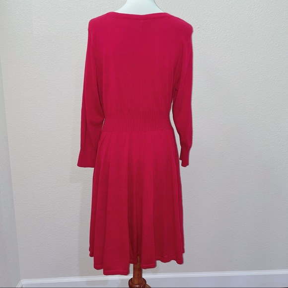 Torrid Cherry Lattice Waist Sweater Dress Size 2X - Picture 2 of 5